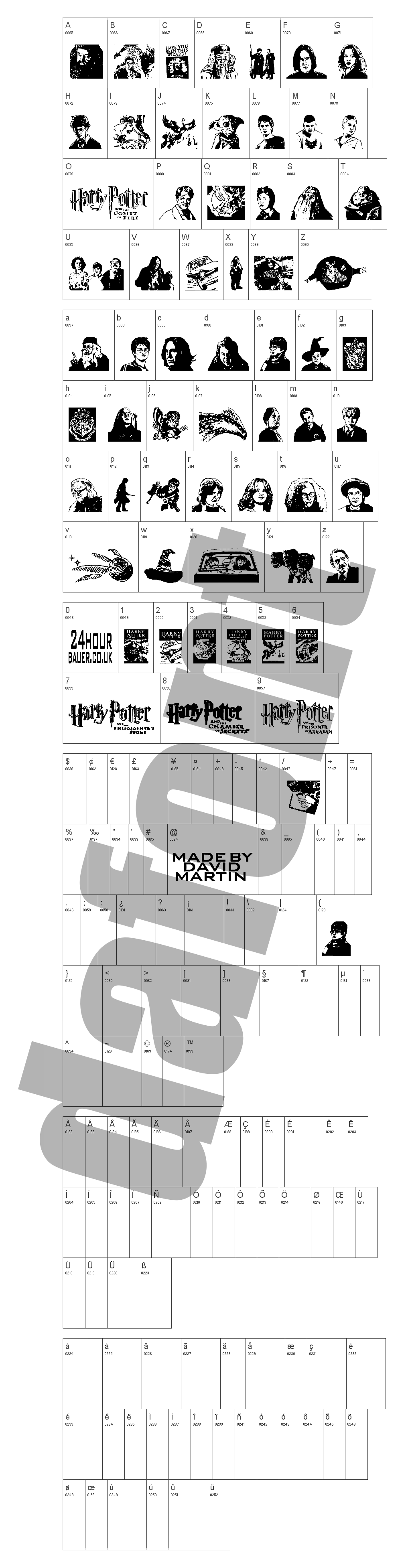 Harry Potter and the Dingbats font  - dafont - font style - download font