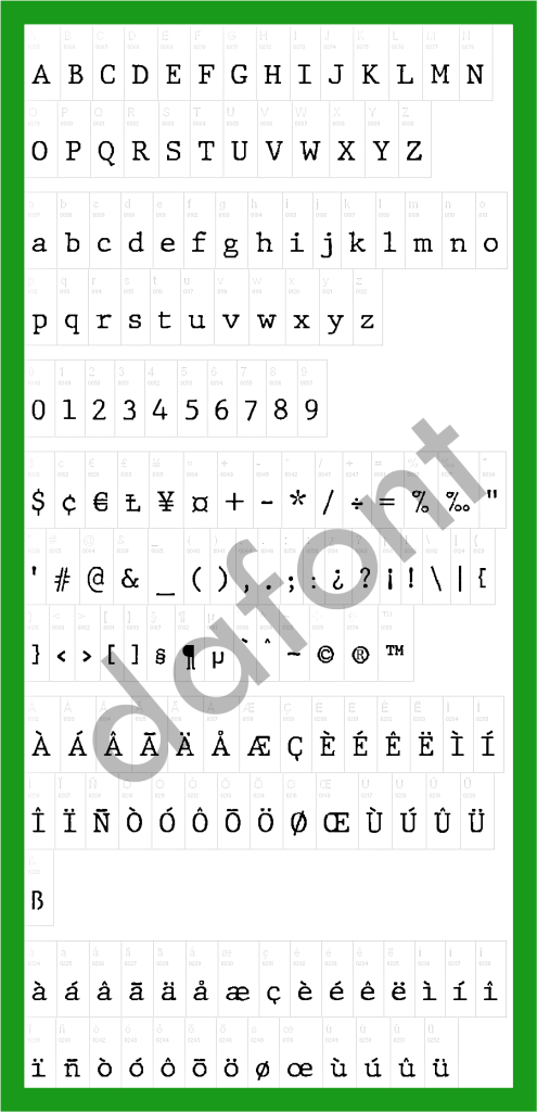 JMH Typewriter font ttf letter style