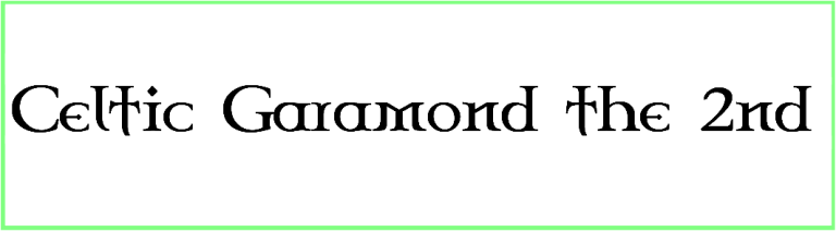 Celtic Garamond the 2nd font style ttf download