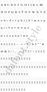 Celtic Garamond the 2nd font letter style