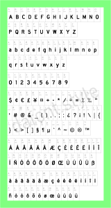 Highway Gothic Font letter style
