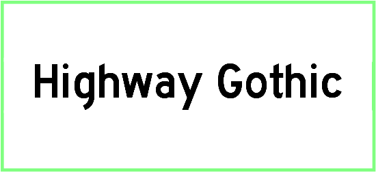 Highway Gothic Font style ttf download