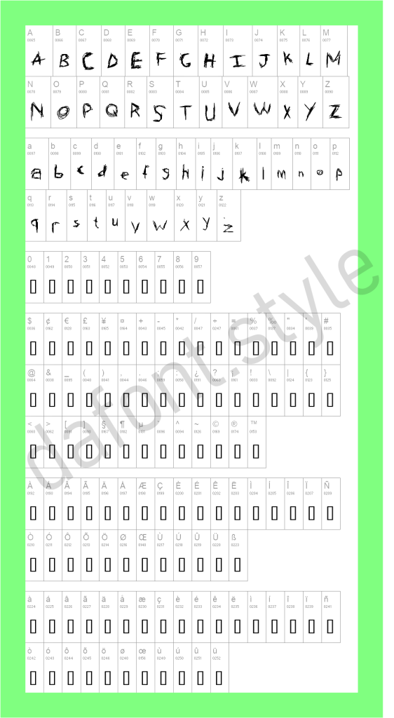Simple Horror font letter style