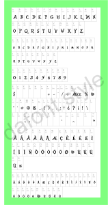 Alice in Wonderland Font letter preview