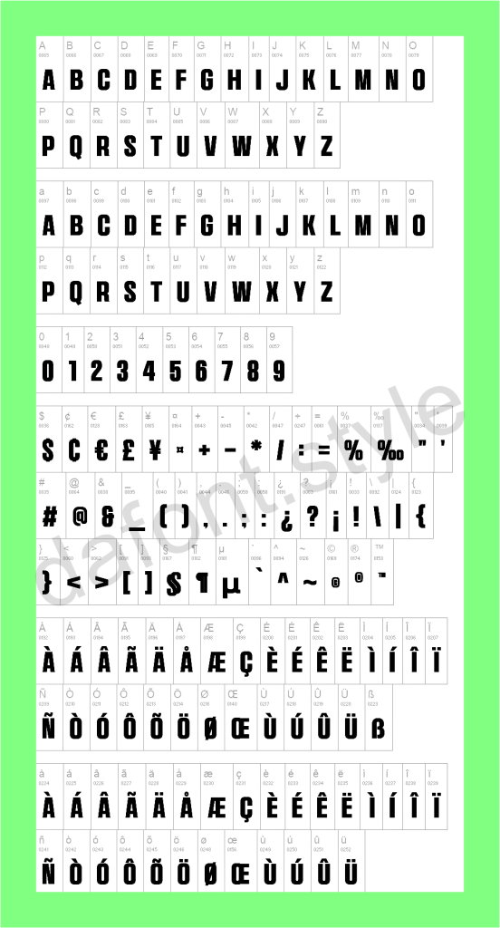 Avilock Font letter style preview