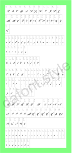 Ballistic Script Font letter style preview