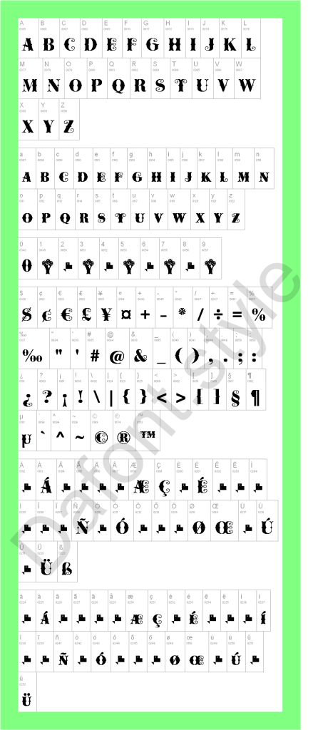 Cow boya Font Letter preview