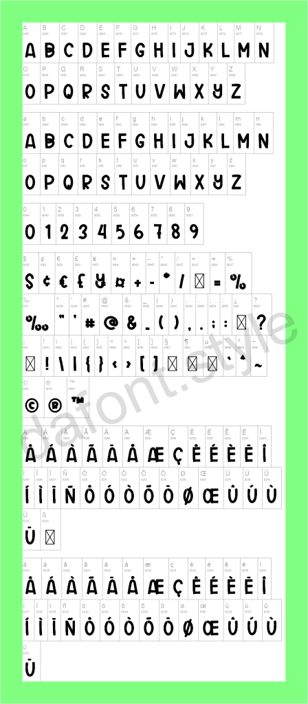 Hello Grinch Font letter style preview
