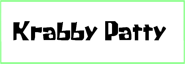 Krabby Patty Font style ttf