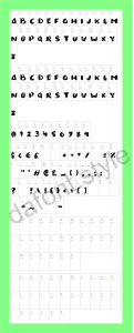 Paintbrush Font letter style preview