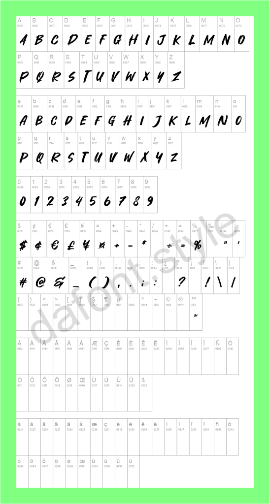 Trushdex Font letter style