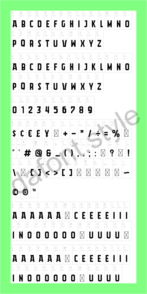 Akira Jimbo Font letter style preview