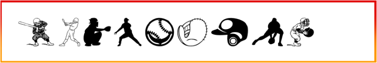 Baseball Icons Font style