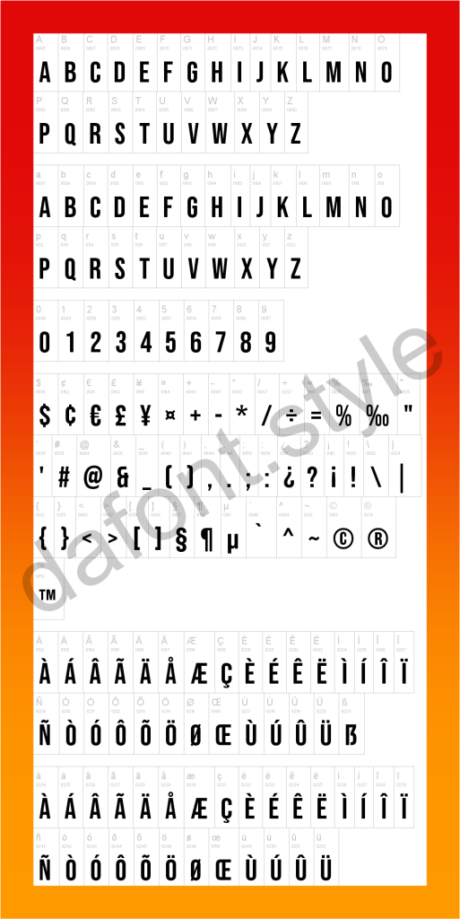 Bebas Neue Font letter style preview