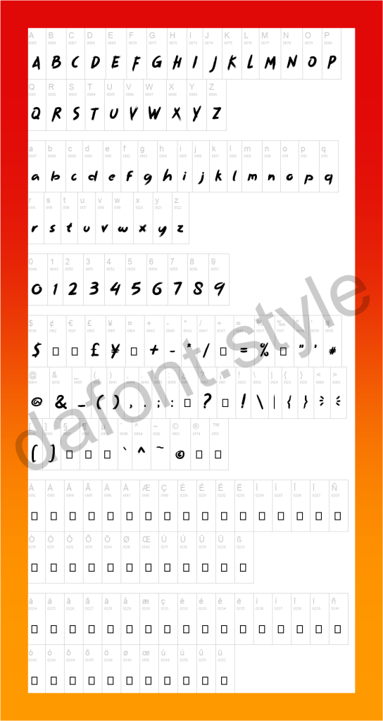 Bromph Town Font letter style preview