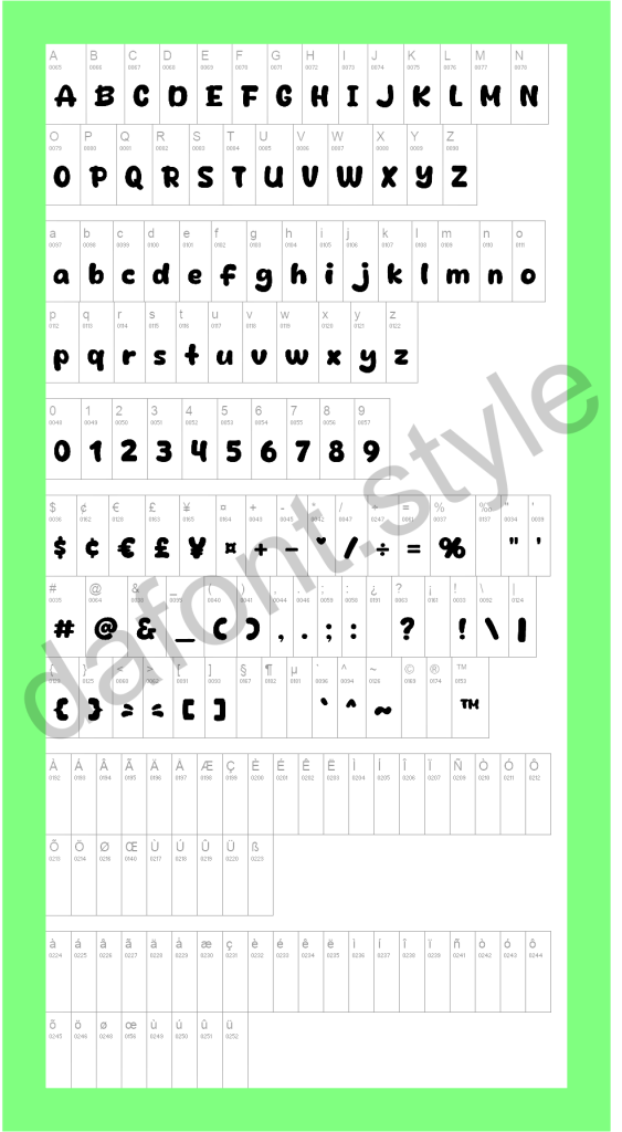 Buycat Font letter style preview