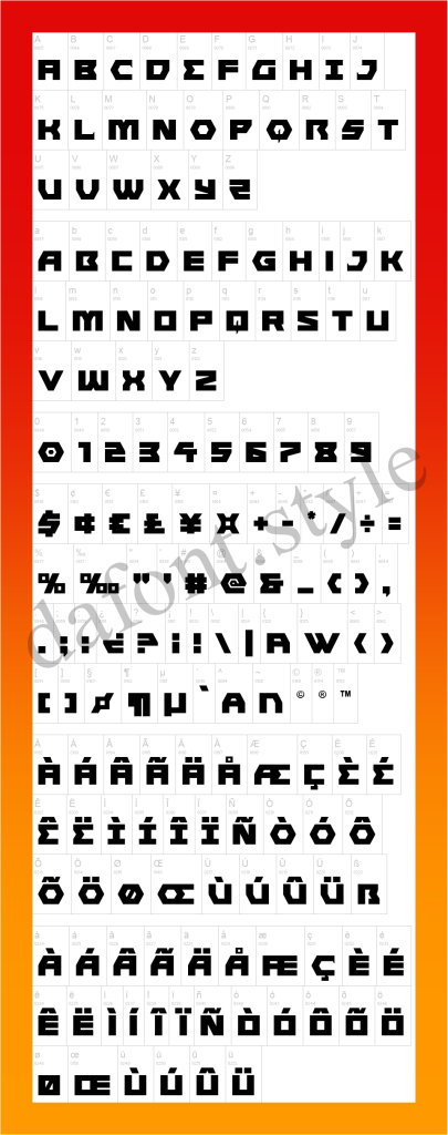 Cyberform Font letter style preview