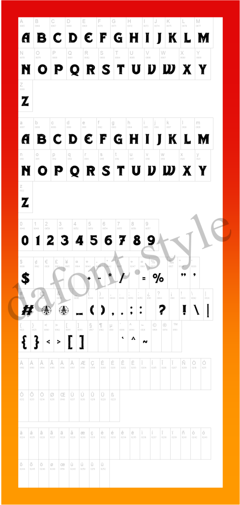 Deadfrog Font letter style preview