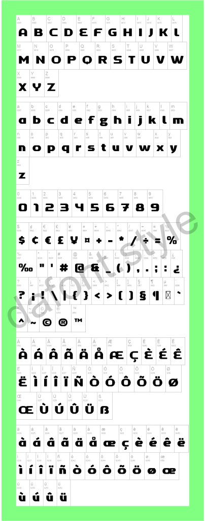 Expo Font letter style