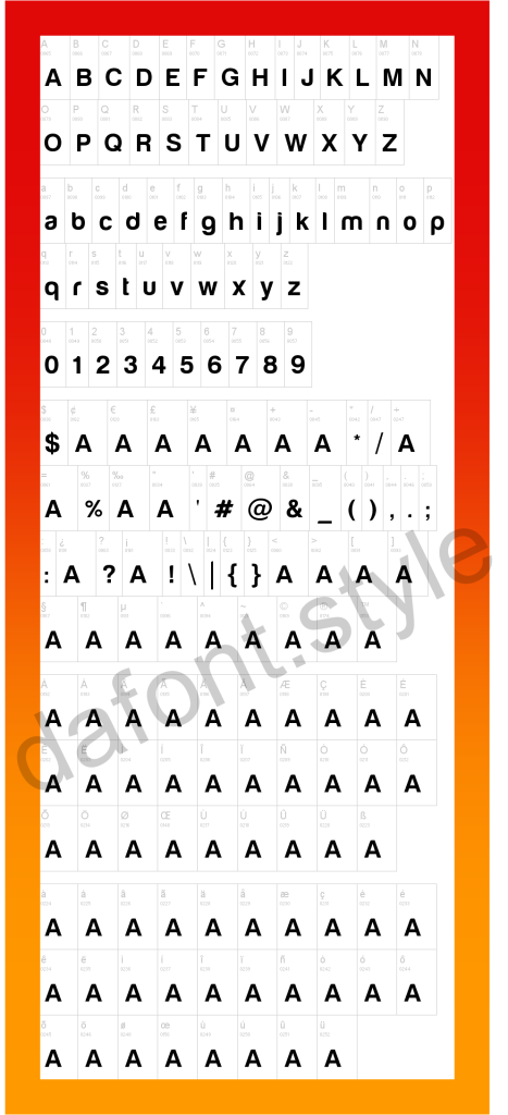 Harabara Font letter style preview