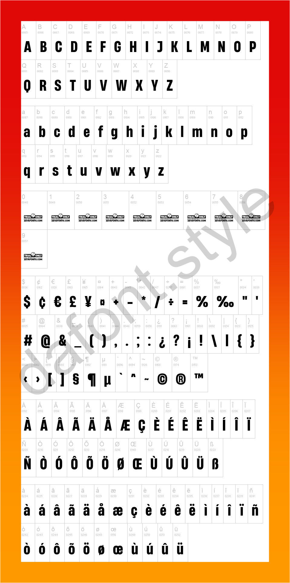 Heading Now Font letter style preview