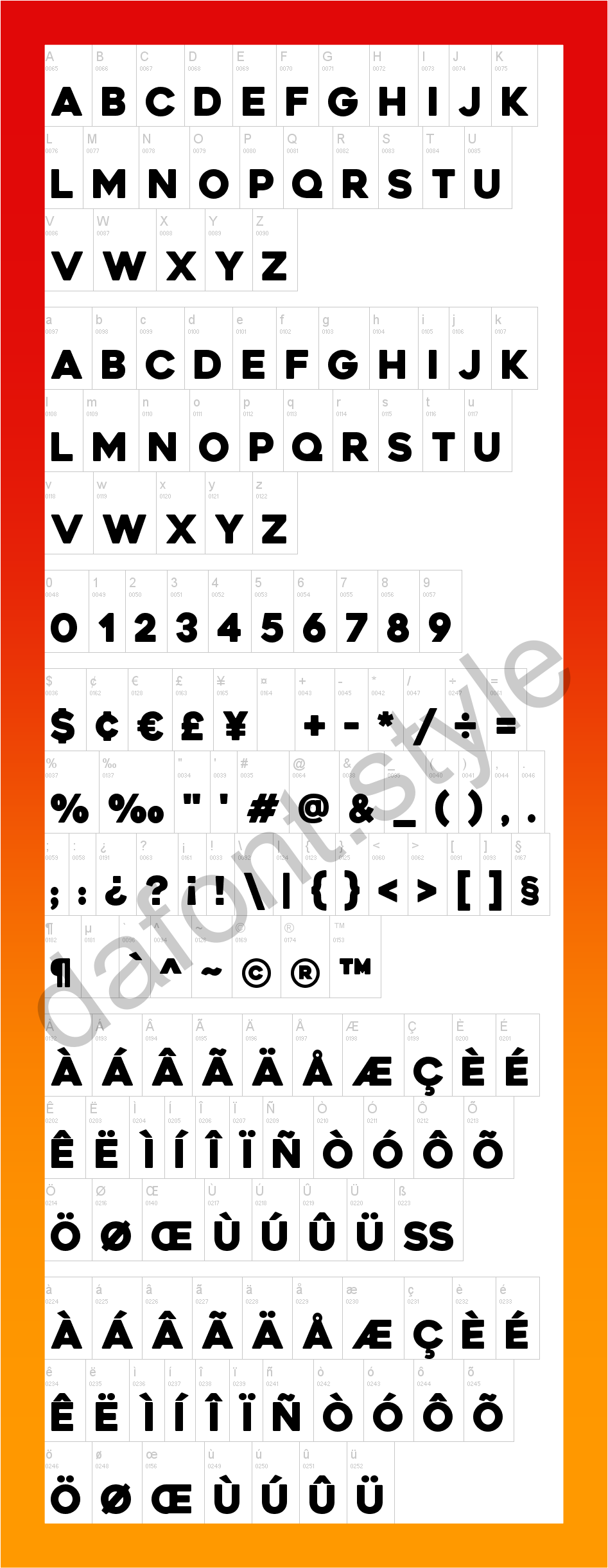 Heavitas Font letter style preview