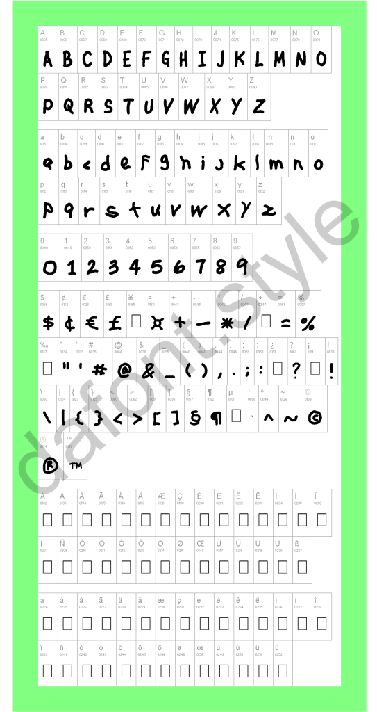 Jehzlau Concepts Font letter style preview
