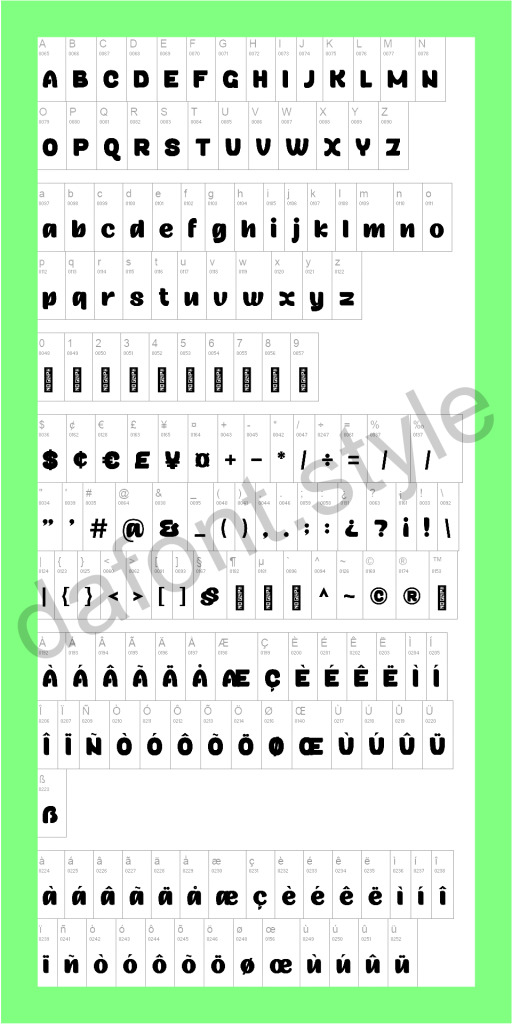 Kids Cute Font Letter style preview