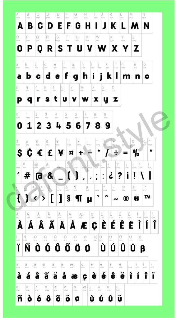 Lost Signal Font letter style preview