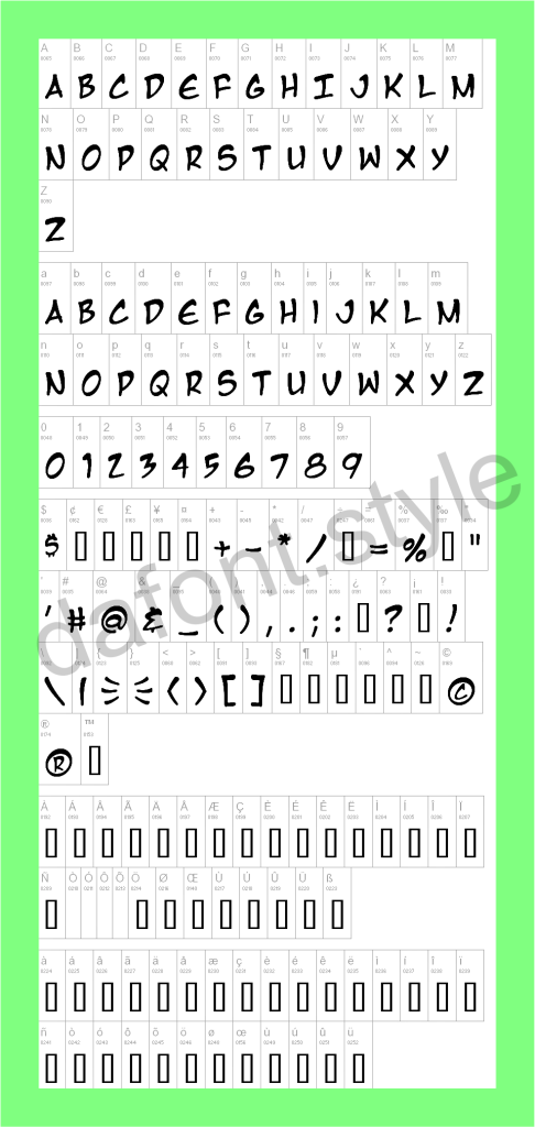 Manga Temple Font letter style preview