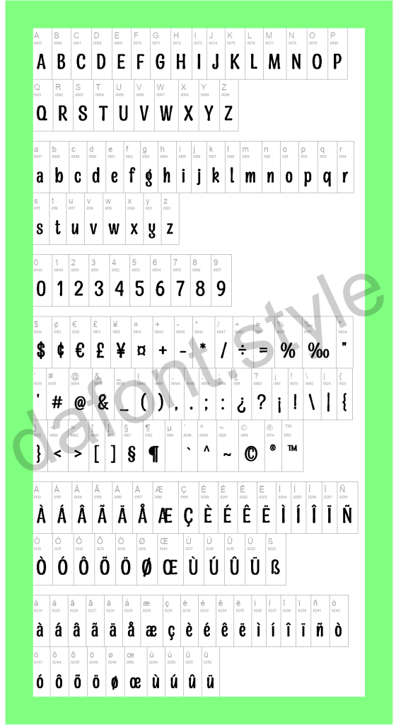 Mangabey Font letter style preview