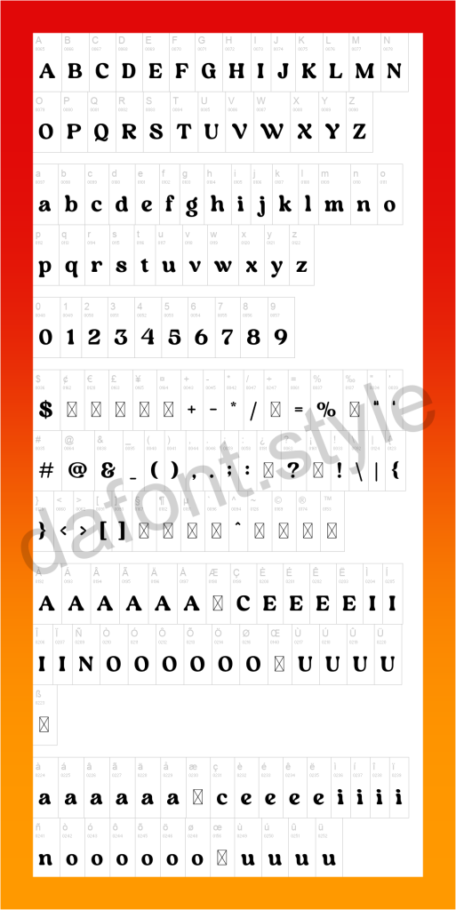 Marine Sikona Font letter style preview