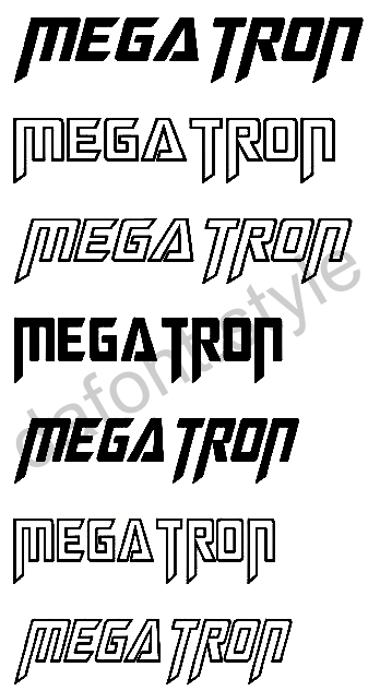 Megatron Hollow Italic different style