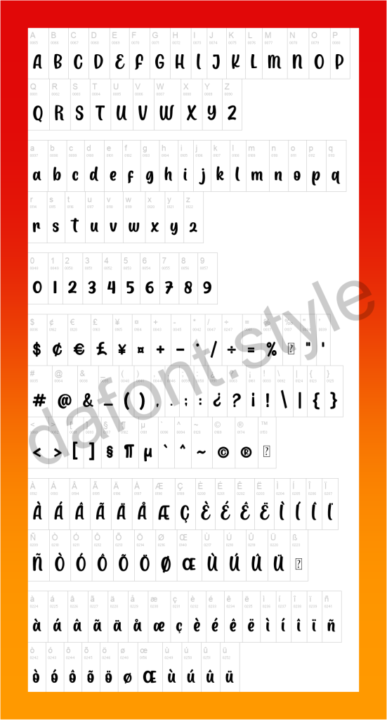 Mermaid Babies Font letter style preview