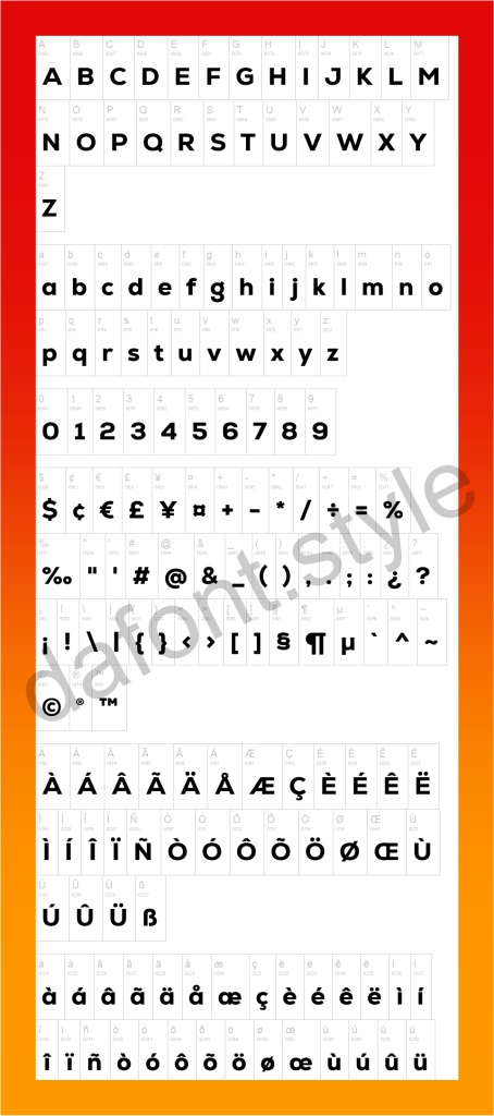 Nexa Font letter style preview