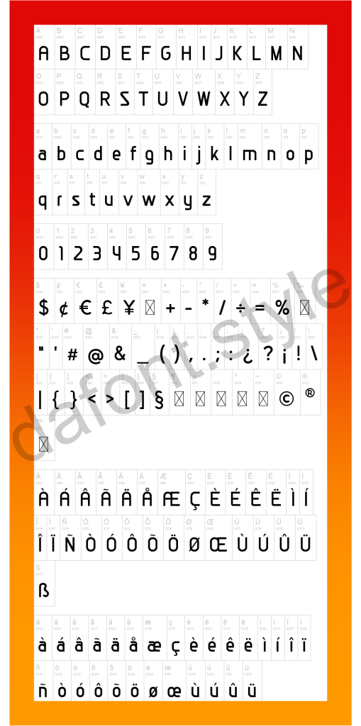 Remixable Font letter style preview