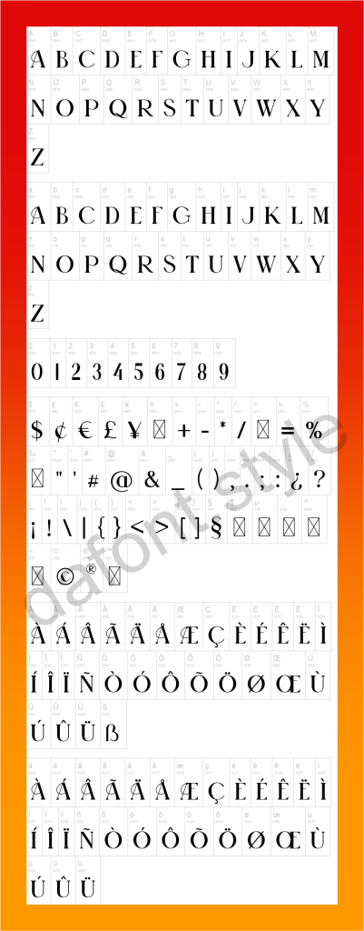 Romaunt Gaolines Font letter style preview