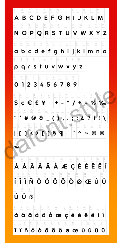 Saeada Font letter style preview