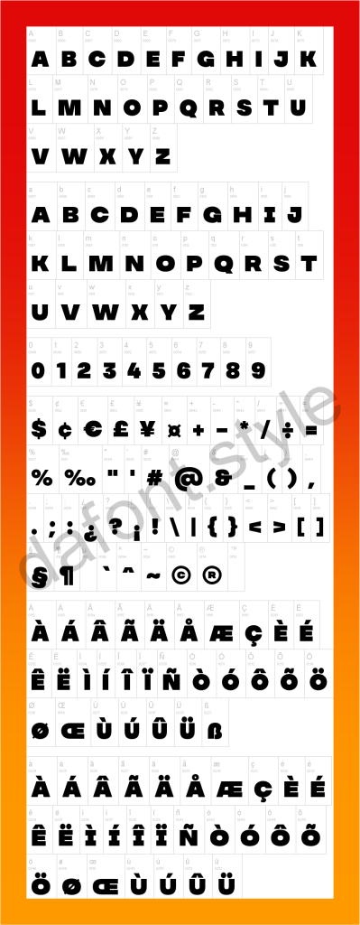 Soulmaze Font letter style preview