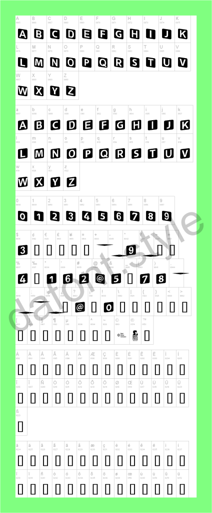 Square Kids Font letter style preview