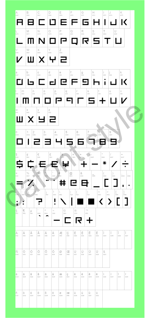 Square One Font letter style preview