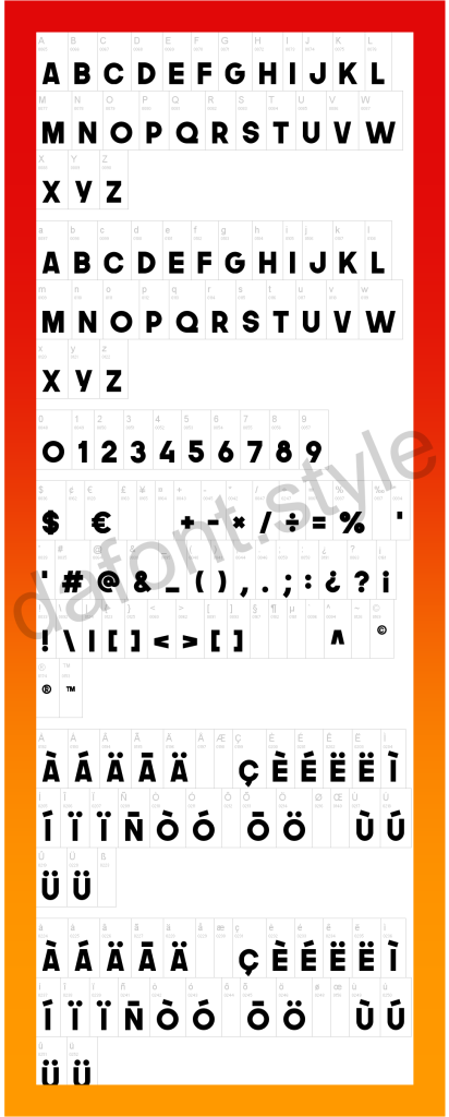 The Next Font letter style preview