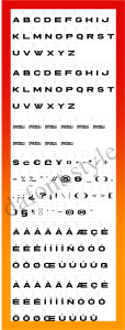 Threat Font letter style preview