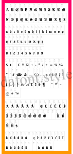 Ancient Font letter style preview
