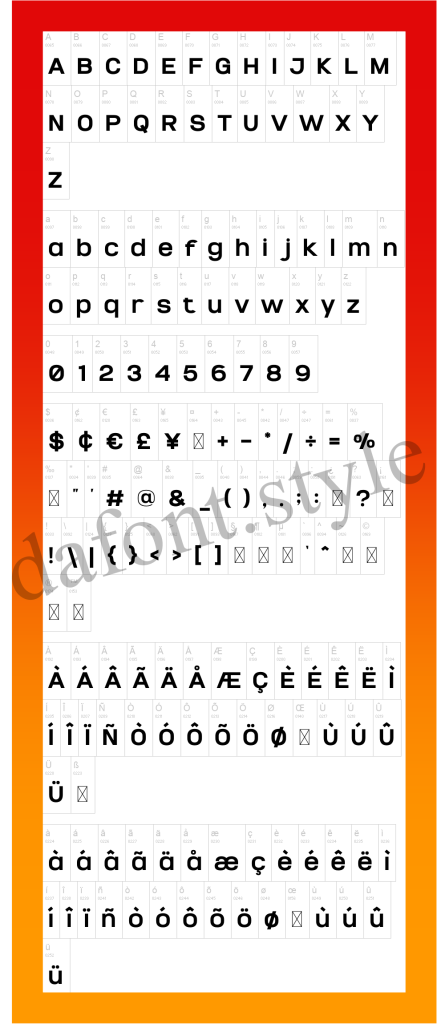 Ballega Font letter style preview