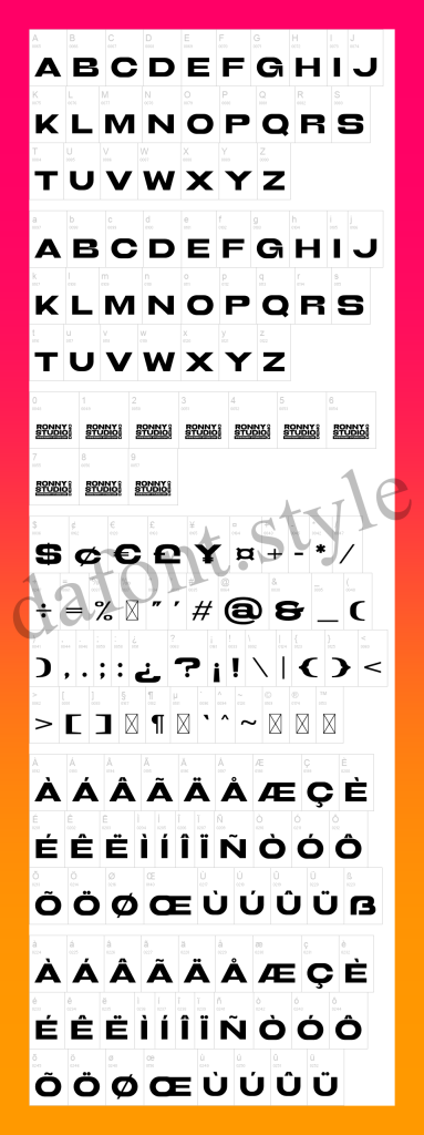 Bigerside Font letter style preview