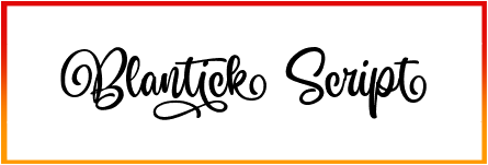 Blantick Script Font style download