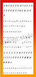 Calistelo Delisha Font letter style preview