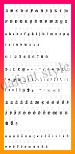 Chomsky Font letter style preview