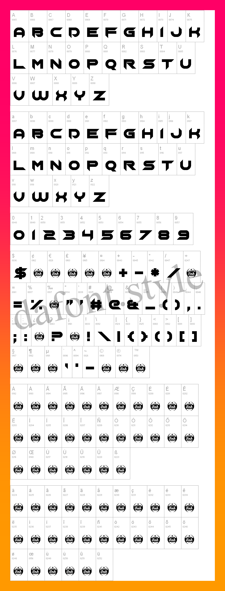 Chopsic Font letter style preview